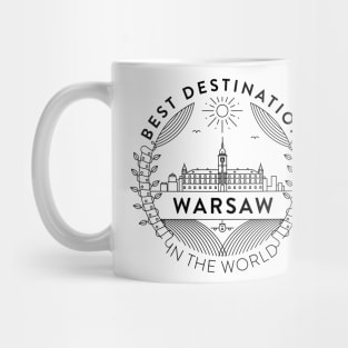 Warsaw Minimal Badge Design Mug